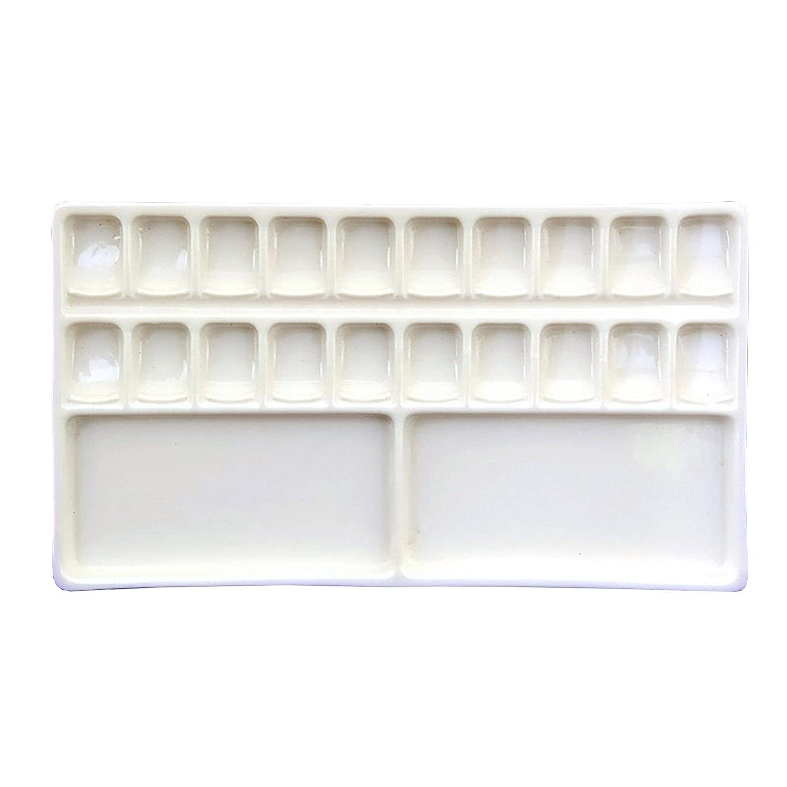 Artists Paint Palettes, Ceramic Paint Palette 22-Grid Rectangular