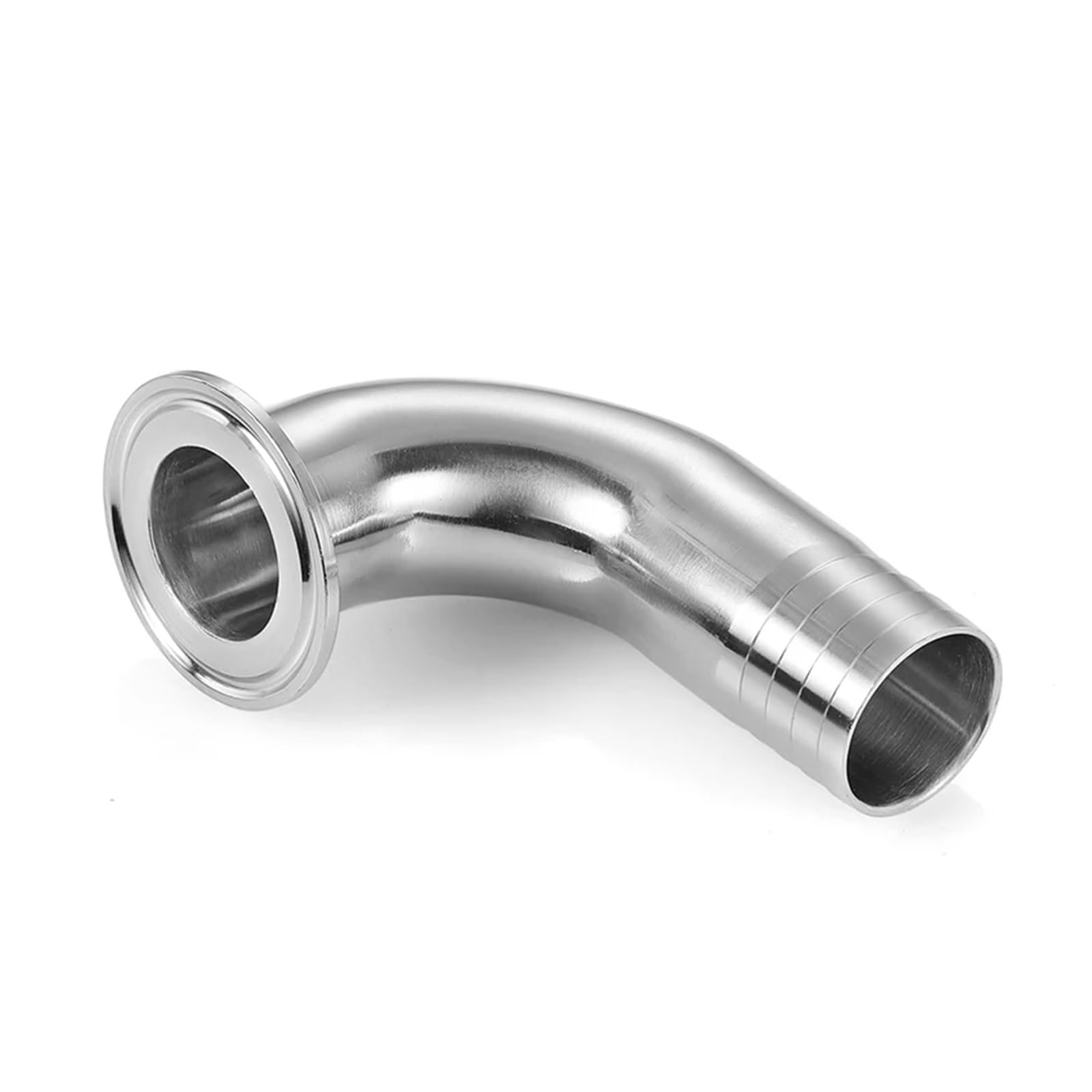 BALYDLUL 12.7 14 16 19 25 32 38mm Hose Barb to 1.5" Tri Clamp 90 Deg Elbow TC25.4 TC34 SUS304 Stainless Steel(TC 50.5mm,38mm)