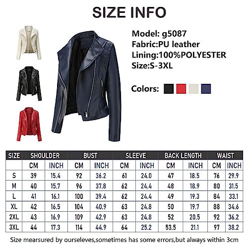 Veste courte en cuir synthétique ajustée à fermeture éclair - 6