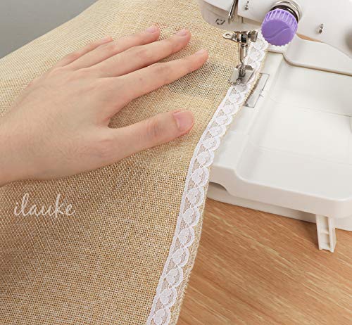 image for ilauke 46 Yards White Lace Ribbon 14 Rolls Vintage Lace Trims 0.6 to 2