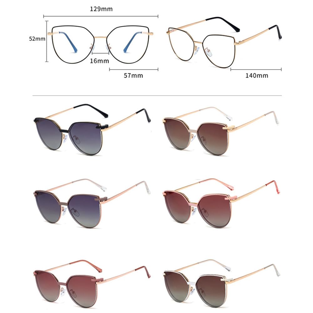 magnetischer Clip auf polarisierte Sonnenbrille weibliche Brillenrahmen Frauen Autofahren