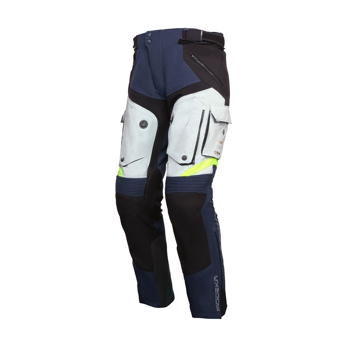 Modeka Panamericana 2 Pantaloni tessili moto, blu/grigio, 2XL