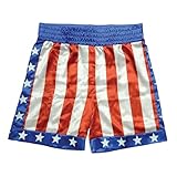 Trick or Treat Studios Men's Rocky - Apollo Creed Boxing Trunks, Red/White/Blue, One Size
