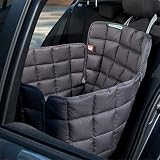 Doctor Bark Hunde 1-Sitz-Autoschondecke für die Rücksitzbank, All-Side Schutz mit Reißverschluss für alle PKWs und SUVs, M in Grau