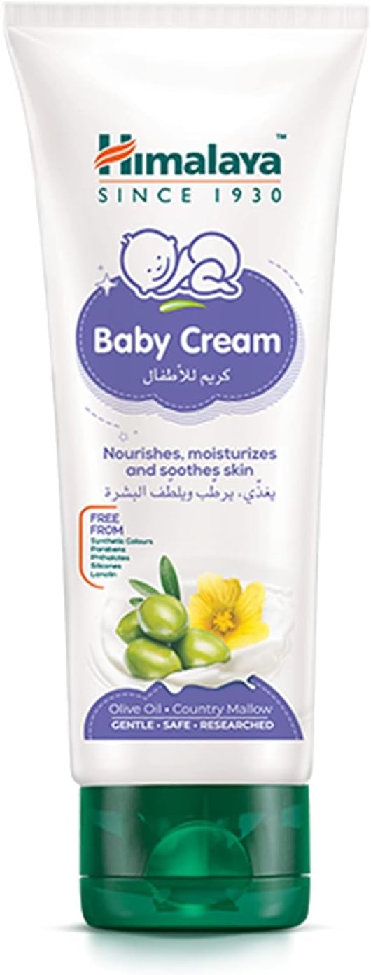 Himalaya Herbal Baby Cream Protect Baby's Chapped Cheeks,#39;Crawler's Knee' Tender Nose and Rubbed Elbow 100ml