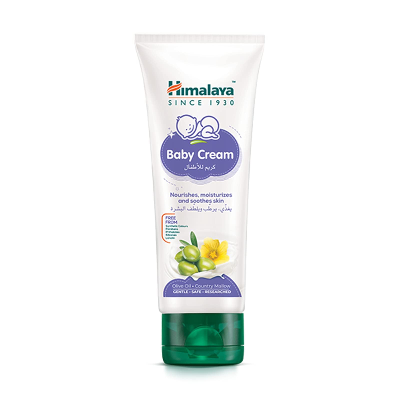 Himalaya Herbal Baby Cream Protect Baby's Chapped Cheeks, 'Crawler's Knee' Tender Nose and Rubbed Elbow 100ml