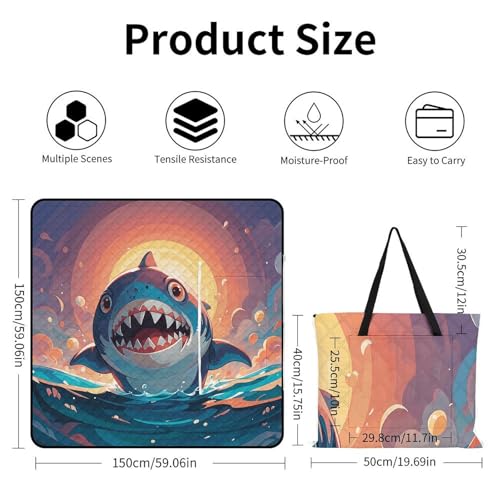 Couverture de plage à fermeture éclair imperméable et tapis pliable pour camping