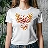 DOODLREAM Fire Phoenix Bird Stencil for Painting, 11.8"x11.8" Plastic Winged Phoenix Stencil Drawing Template,DIY Craft Paint Template for Wall Home Decor Wood Burning Card Canvas Fabric Journal Paper #4
