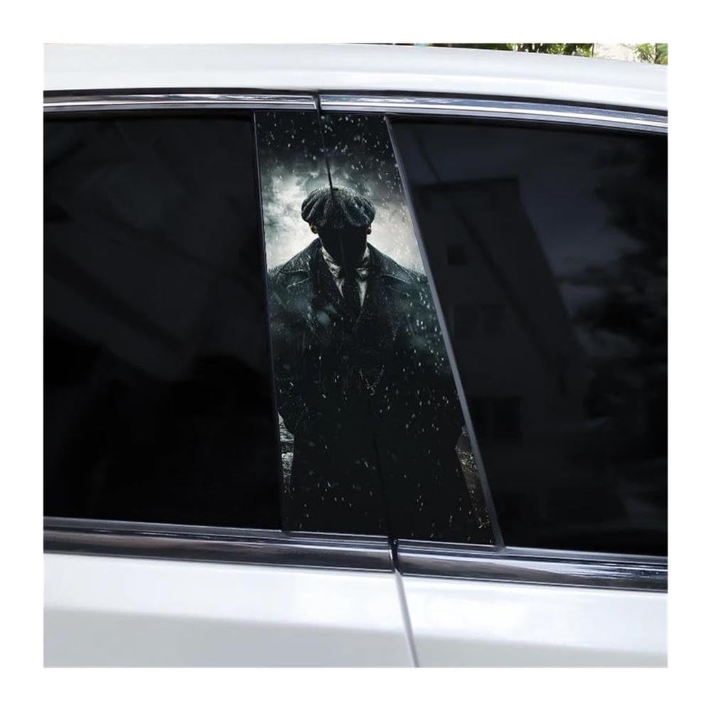 Body Parts 2pcs Car Door Pillar Decal DIY Vinyl(Type A)