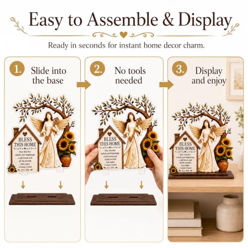 Housewarming Guardian Angel Plaque, House Warming Gifts New Home for Women - Image 3