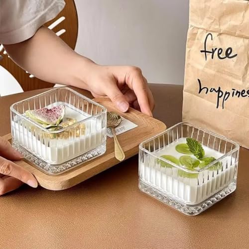 Image of PrimeWorld Glass Bowl Set of 6 - 5 Inch | Premium Clear Serving Bowls for Dessert, Snacks, Ice Cream, Salads & More | Elegant Glass Tableware for Kitchen & Dining