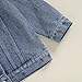 Licupiee Big Sister Denim Jacket Toddler Girl Letter Embroidery Long Sleeve Button Jean Coat Infant Baby Fall Clothes Outwear (Blue, 3-4 Years)