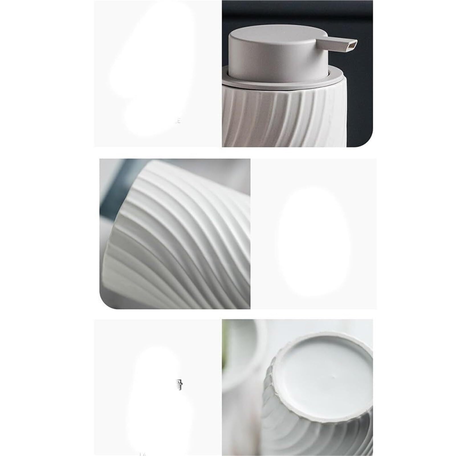 Set di accessori per il bagno Set dispenser for lozione, bicchiere for spazzolino da denti, portasapone, 4 pezzi, ricaricabile, decorazione costiera Arredamento per gli affittuari(Apricot)