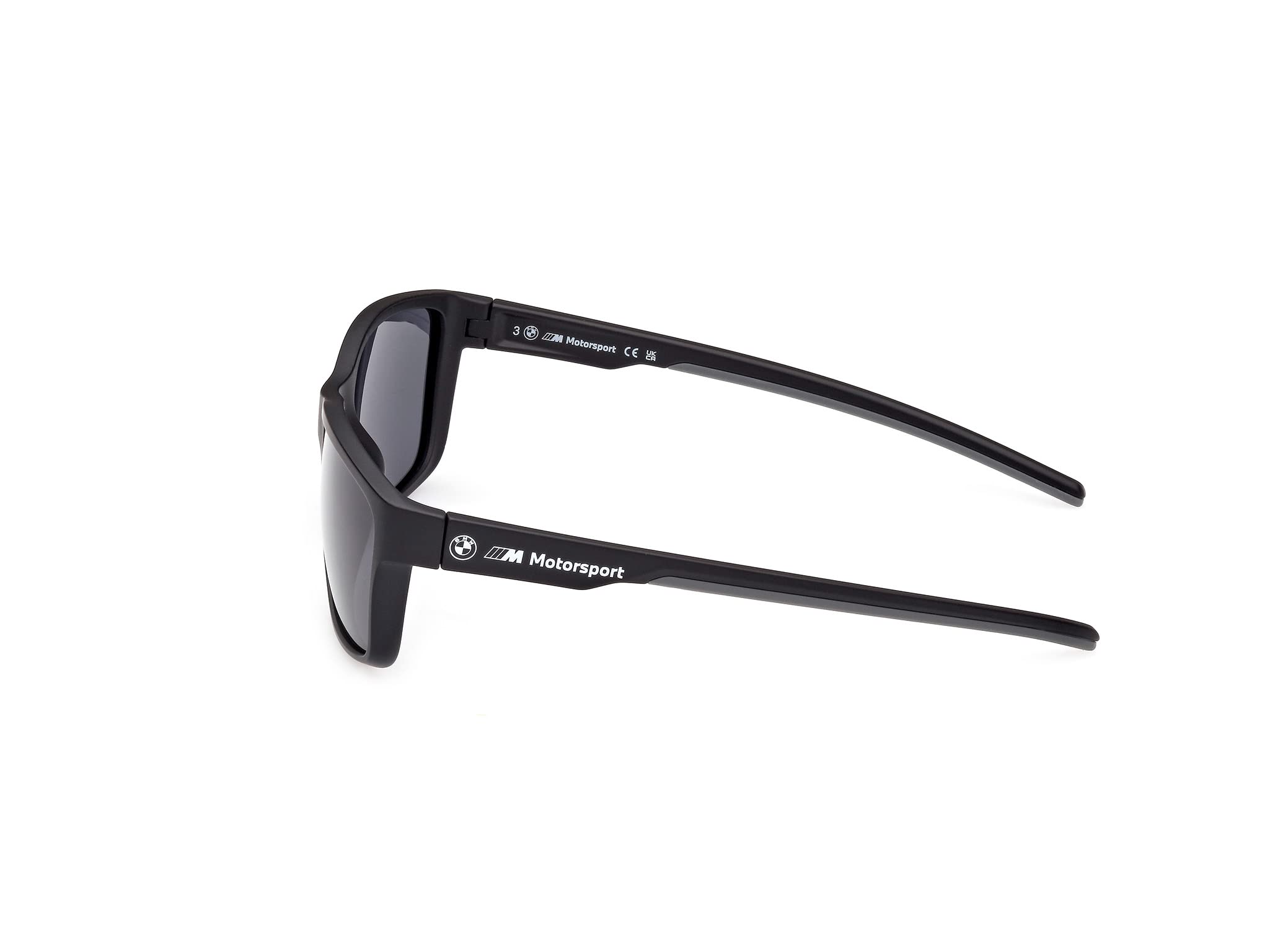 BMW MOTORSPORT Herren Bs0036 BMW M Motorsport BS0036 Herren-Sonnenbrille, leichte Sonnenbrille, Navigator-Linsenform, polarisierte Rauchgläser, mattschwarz