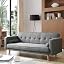3 Seater Click Clack Linen Grey