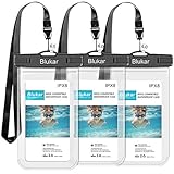 Funda Impermeable Móvil [6.5 inch*1+6 inch*2], Blukar 3 Unidades IPX8 Bolsa Impermeable Móvil Teléfono Universal Funda Sumergible Móvil para Phone XS MAX/XS/8 Plus, Huawei, Galaxy S10/S9, Sony etc.