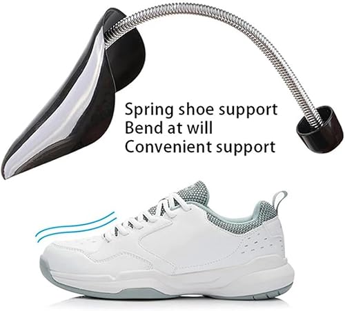 Miniatura 4 de EchoDone Ensanchador plástico práctico del zapato del árbol de los hombres de 5 pares con la bobina de la primavera de la tensión, Negro