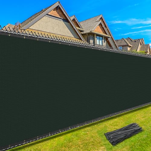 Kesfitt Chain Link Fence Privacy Screen 6x50FT, 90% Privacy Fence