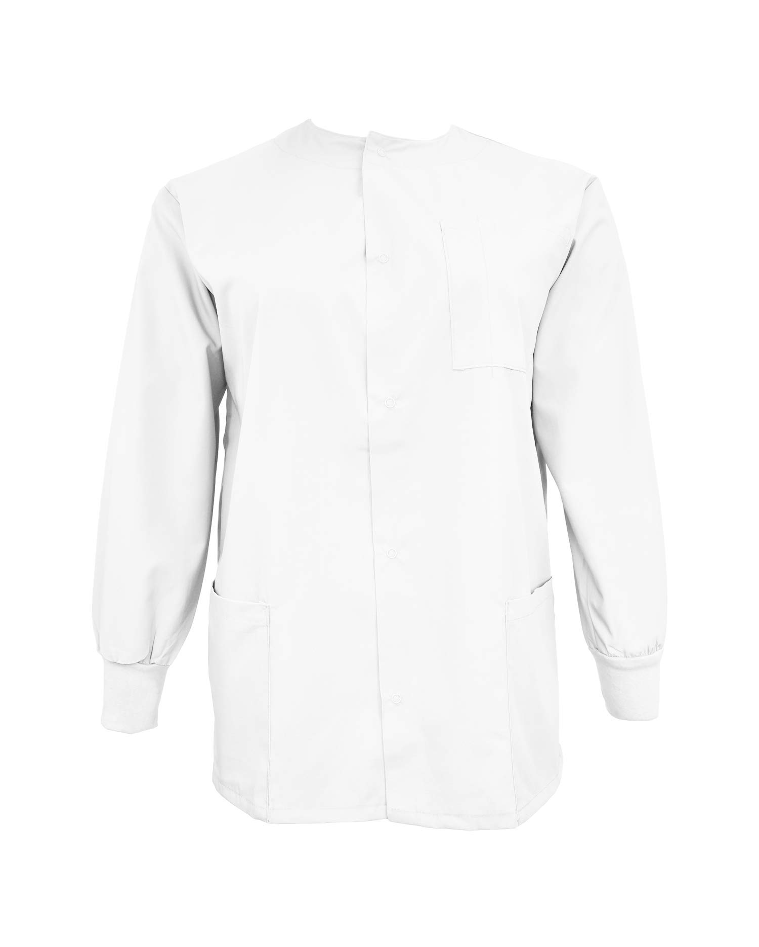 M&M SCRUBS Women's Scrub Jacket Warm Up Lightweight Medical Scrub Jacket - Pack of 12 Set (White, Medium)