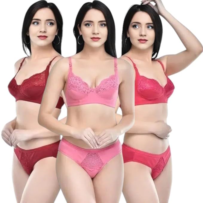 Women Sexy Lingeries for Honeymoon Bra Set Panty|Sexy Soft Elegant Non-Padded Bra Panty Set| Womens Bikni Set|Bra Panty Designer Set for Women|Bra Panty Combo Set| Bra Panty Honeymoon Set