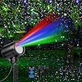 Laser Christmas Projector Lights Outdoor, RGB 3 Color Moving Firefly Starry Lights Show with RF Control, Otudoor Waterproof Laser Holiday Decor for House Garden Party Wedding Xmas Halloween