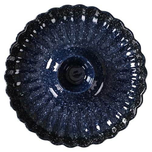 Plato de cerámica azul para sushi y dip de salsa miniatura 1