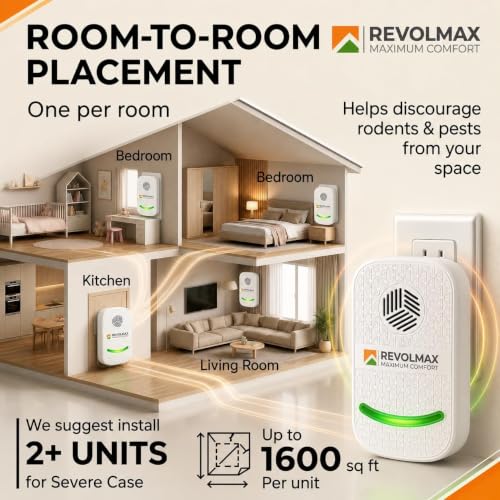 Image of RX-78, Ultrasonic Pest Control Repeller - Electronic & Ultrasound, Indoor Plug-in Repellent - Get rid of - Rodents, Mice, Squirrels, Bats, Insects, Bed Bugs, Ants, Fleas, Spiders (3Pack)