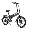 SAMEBIKE Folding 20" Electric City Bike with Removable 48V 10.4AH Lithium Battery, Folding Electric Bicycle Commuter Ebike with 7 Speed Shifter Electric Bicycle for Adults, Quick Delivery #3