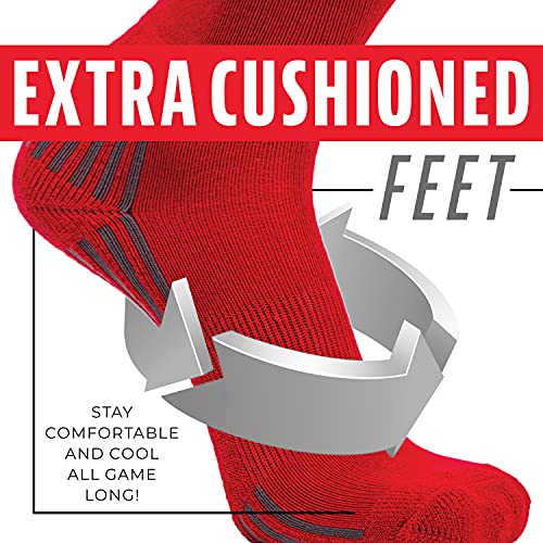 Franklin Sports Youth Baseball + Softball Socks - Baseball + Softball Knee Socks for Kids - Boys + Girls Tall Sports Socks3