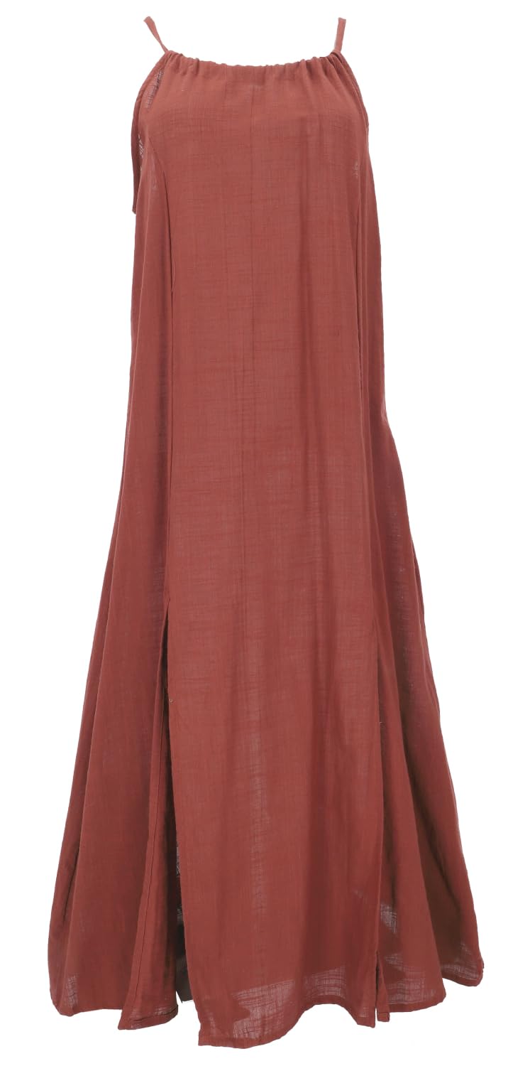 Natürliches Boho Sommerkleid, alternatives Baumwollkleid