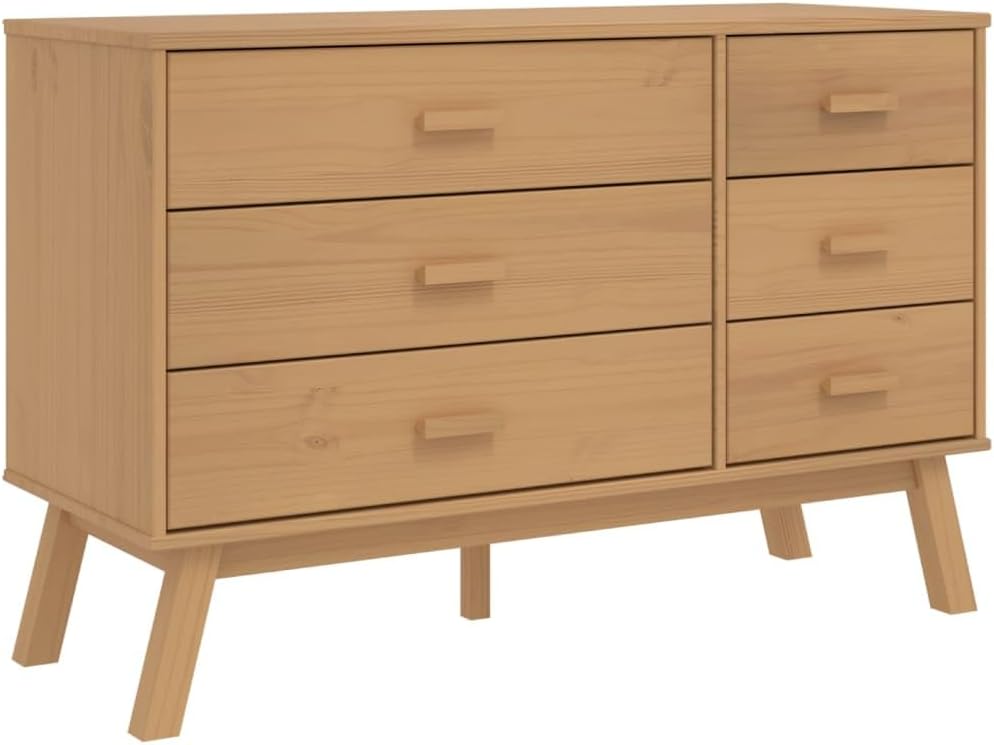File Cabinet for Home Office,Drawer Cabinet Olden Brown Solid Wood Pine