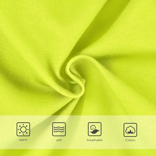 Neon Yellow Green Solid Color Girls Cotton Underwear for Toddlers Soft Breathable Neon Yellow Green Panties, 2T - 8Y3
