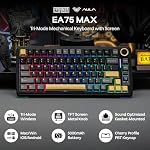 EPOMAKER X Aula EA75 MAX Wireless Gaming Keyboard with Screen & Knob, 5000mAh, Hot-Swap, Lubed Switches, RGB Backlit, Creamy Gasket, 75% Mechanical Keyboard (Black, Reaper Switch) - Image 2