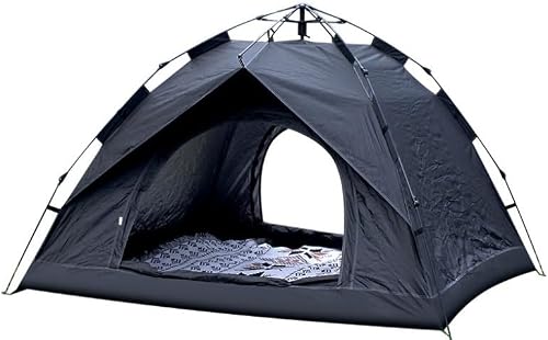 UD130-3-4 Person Camping Tent Outdoor Automatic Pop Up - Sun & Waterproof - Black