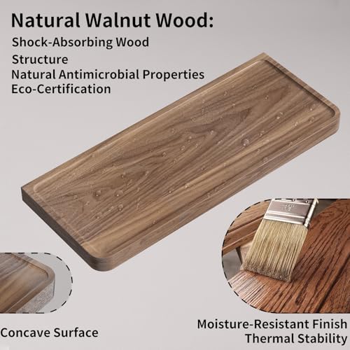 Danpoo Brushed Gold Paper Towel Holder Wall Mount, with Natural Walnut Shelf – Elegant Kitchen & Bathroom Organizer - Image 7