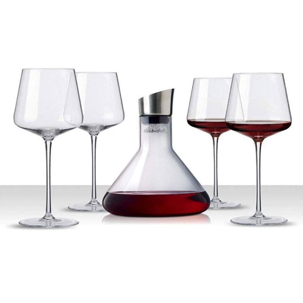 Decanter Bicchieri Whisky Caraffa di Vino Decanter Veloce Creativo Decanter in Vetro di Cristallo Calice di Vino Decanter Filtro con Coperchio Decanter Set