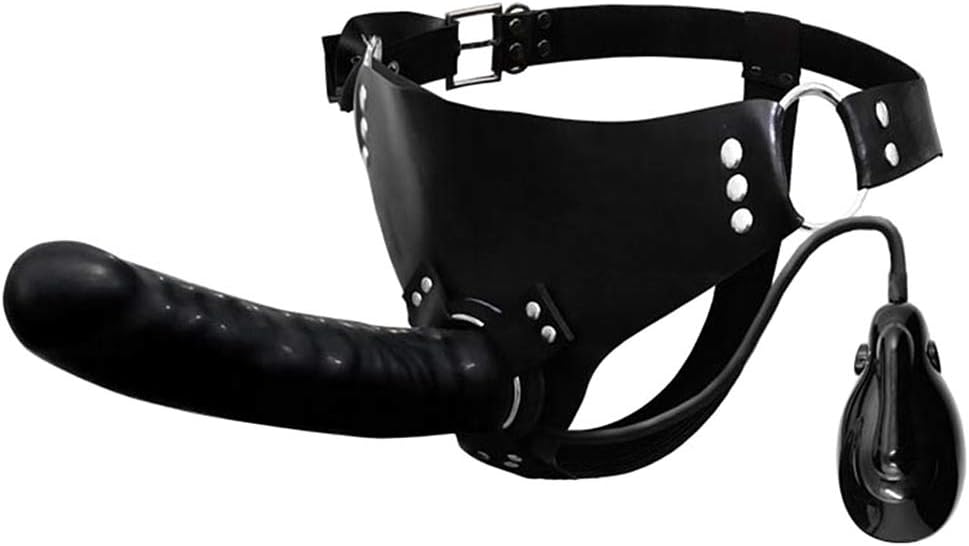 HEIYAO Wearable Strap On Inflatable Massage Toy Black