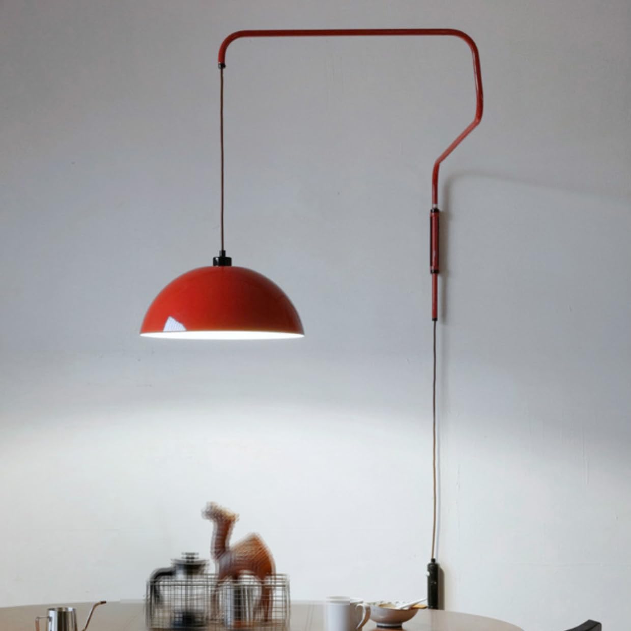 moderne Kuppel-Wandleuchte mit Schalter und Schwenkarm, einsteckbare 2-m-Lang-Kabel, E26/E27-Sockel, für Arbeitszimmer