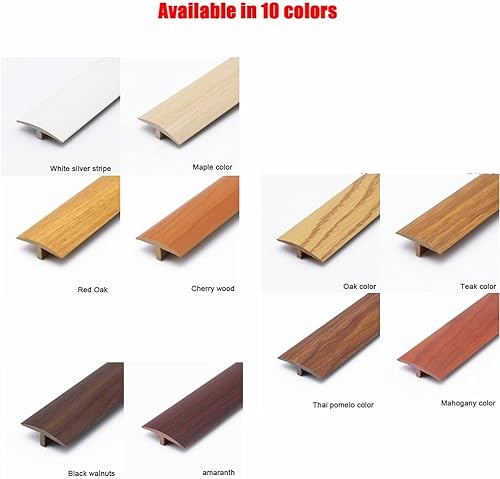 Miniatura 7 de KADEUX Tira de transición de umbral de PVC, tiras de conexión de borde cortable, tiras de conexión de huecos, tiras de cubierta de piso de 35.4 in