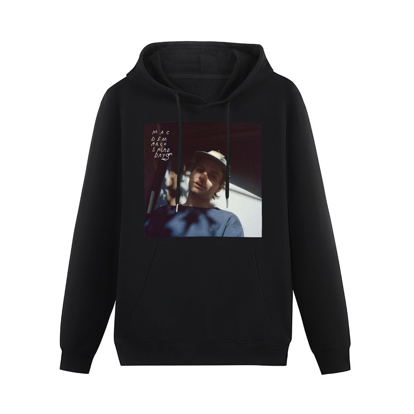 Mac Demarco Salad Days Men'S Long Sleeve Hoody With Pocket Sweatershirt, Hoodie Size XL Black