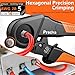 Preciva Ferrule Crimping Tool Kit with 1500PCS Wire Connectors, Hexagonal Crimping Pliers for AWG 28-5 Crimper Adjustable Ratcheting Wire Crimping Tool