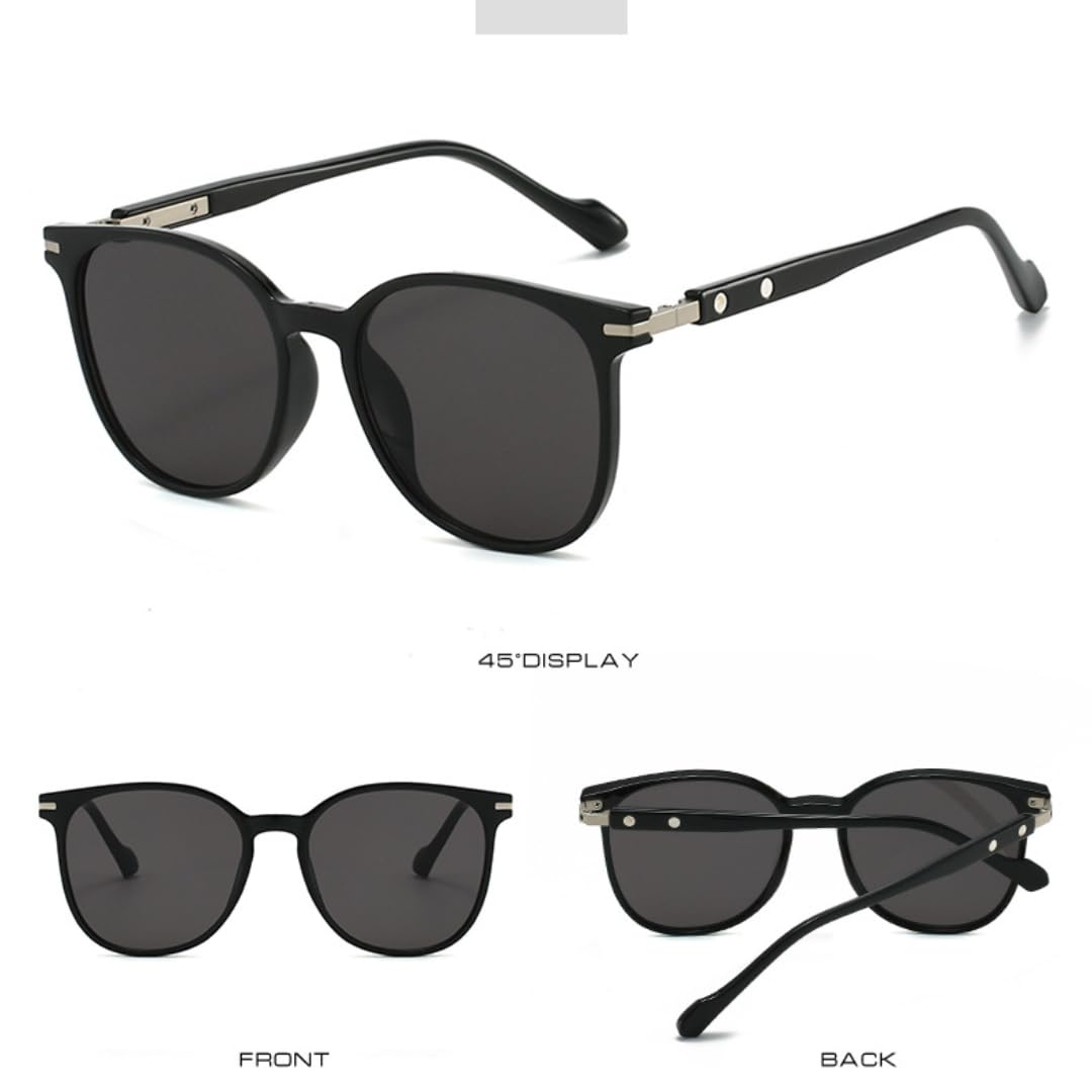 Occhiali da sole rotondi da donna con lenti sfumate leopardate di lusso, alla moda e casual, da uomo, UV400
