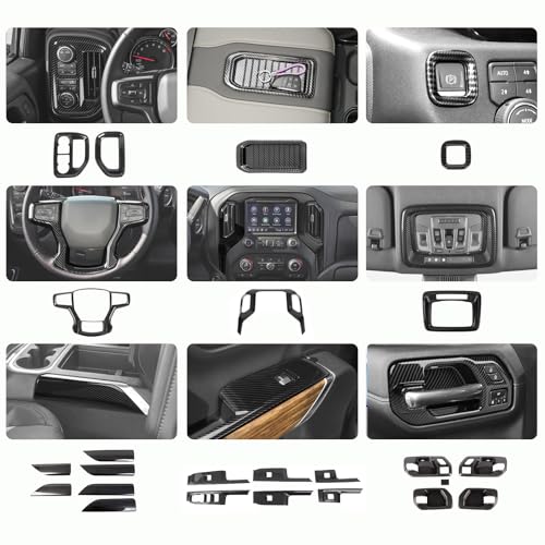 Kit carbone Chevrolet Silverado 2019-2021 pour un habitacle dynamique et sport