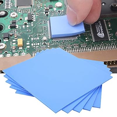 ViaGasaFamido Thermal Pad 5 Pcs 100x100x1.5mm Soft Silicone CPU Thermal Pad GPU Cooling Pad for Heatsink Heat Conduction