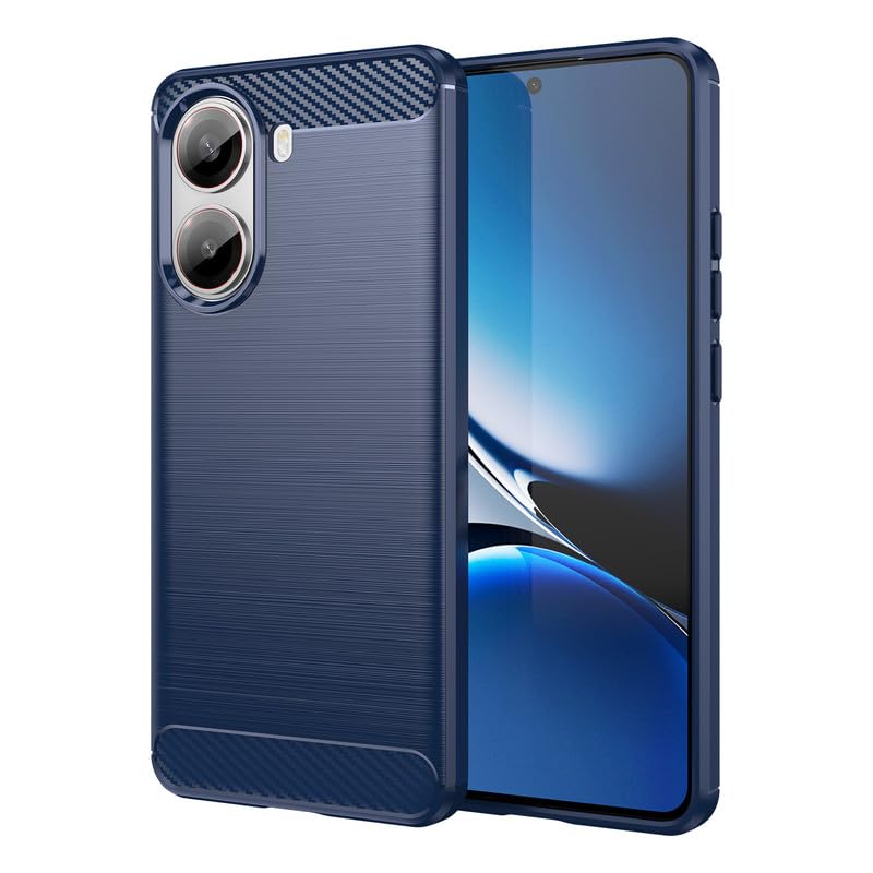 Image of Hybrid Carbon Fiber Back Case for Poco X7 Pro (Blue)