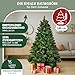 Merry Tree Premium künstlicher Weihnachtsbaum 180cm - großer Weihnachtsbaum Spritzguss Mix aus naturgetreuem PE + PVC + edlen Holzfuß - Stamm im natürlichen Look - Tannenbaum künstlich - Nordmanntanne