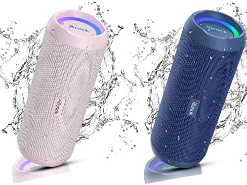 RIENOK Portable Bluetooth Speaker 30W Dual Pairing True Wireless Stereo HD Sound IPX7 Waterproof Outdoor Sport Shower Wireless Speaker Bluetooth 5.3 for Home Party