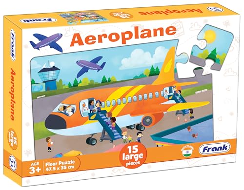 Image of Frank Aeroplane Floor Puzzle (15 Pieces) | Fun & Educational Toy for Kids 3+ Year Old | Enhances Imagination, Coordination, and Patience - for Focus and Memory - 15202