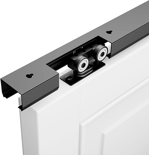 Kit de herrajes para puerta de derivación de 6 pies, con 2 dedos pul, para armario, sala de almacenamiento, juego de herrajes para puerta de