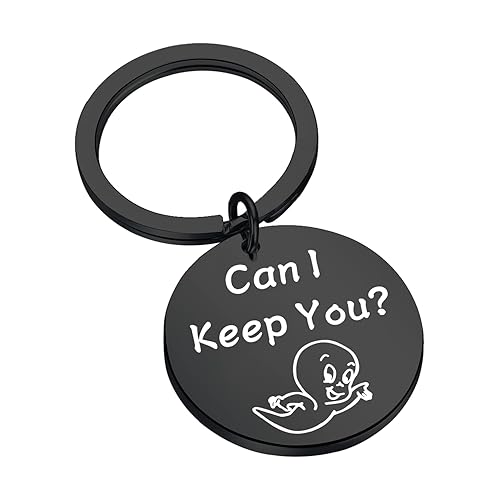 FAADBUK Cartoon inspired Gift Ghost Keychain Can I Keep You